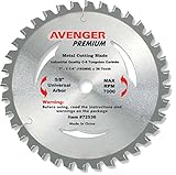 Avenger AV-72536 Steel Cutting Saw Blade, 7-1/4-inch by 36 tooth, 5/8-inch arbor with diamond KO, C-