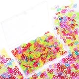 Rolybag 400ピース カラフル Sクリップ ラバーバンド ルームバンド Sクリップ プラスチックコネクター サプリメントキット ルームブレスレットとDIYブレスレット製作用 (400-カラフル)