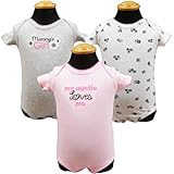 Carter's（カーターズ）ボディスーツ3枚セット（お花・グレー×ピンク） [Baby Product]