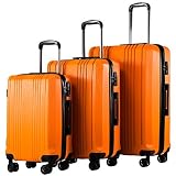 Coolife荷物Expandableスーツケース3 Piece Set with TSAロックスピナー20 in24in28in