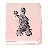CafePress – ポケットRhino – スーパーソフトベビー毛布、新生児おくるみ ピンク 05364385446832E