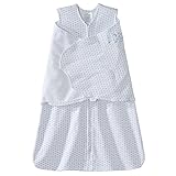 Halo Sleepsack 100% Cotton Adjustable Swaddle (Small, Blue/Grey Dot) by Halo
