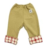 【SiShuNon/シシュノン】折り返しチェッククマポケ10分丈パンツ ベビー キッズ 男の子 クマ ポケット チェック 10分丈 パンツ 80 10 ベージュ