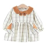 YY-Natuhi 2018新着 ベビー服 子供服 女の子 ワンピース ドレス チェック柄 おしゃれ かわいい 長袖 キッズ服 お出かけ 通園 入園式 入学式 発表会 春 結婚式 チュニック (85c