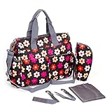 Baby Lovess Baby Diaper Bag Set Flower Tote Handbag Stroller Bags by Baby Lovess