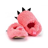 SKYDUE ベビーシューズ ファーストシューズ 可愛い 熊の掌 スーリパ ふわふわ 赤ちゃん (12cm, red)