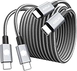 Kobilar 240W USB Type-C to Type-C 急速充電ケーブル - iPhone 15/MacBook Pro/iPad Pro/Samsung対応 USB-C ワイヤー - クイックチャージ用 C to C ケーブル（2 本セット – 2m+2m）