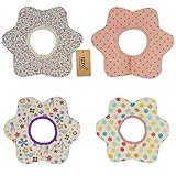 iZiv 4枚ベビービブ【食事用スタイ】4レイヤー防水よだれかけベビー0-3歳（カラー2）