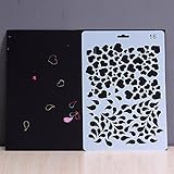 function-ruler EZONE 1pc中空図面テンプレートスタンプDIYツール数文字花Grape Vineテーマレーステンプレートルーラー学校ひな形 5646345082223