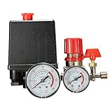180 PSI エアコンプレッサ高圧バルブスイッチマニホールドリリーフゲージレギュレータの設定