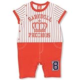 BABYDOLL（ベビードール） ストライプ切替半袖ロンパース 子供服 ベビー 70cm レッド