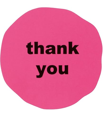 Amazon | Thank you シール ハート型 金文字 3色 直径 3.2cm TY