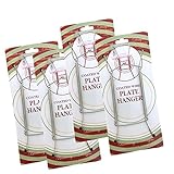 クロムビニールコーティングプレートハンガー8 to 10 Inch – 4個のセット – Clear Vinyl袖保護プレートの – フック、ネイル含ま