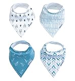 有機ベビーバンダナDrool Bibs for Drooling and Teething、4パック – Frequent Flyerギフトセットfor Boys by Little Kims