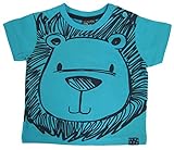 ロサン ベビーTシャツ ライオン柄 肩ボタン付き グリーン 9M(9ヶ月)