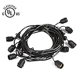 B-right 30ft 9 E27 Heads Waterproof Commercial Outdoor Globe String Lights, Heavy Duty Vintage Outsi