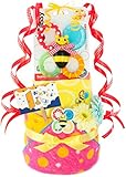 sassy 出産の祝い に 人気！プレミアムパンパースで作ったかわいい おむつケーキ 豪華2段 ダイパーケーキ