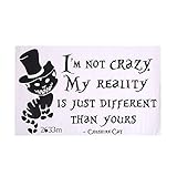 Kicode 私は狂っていませんよ 文字 ウォールステッカー リムーバブル 子供のベッドルーム 壁の背景 アートデカールデコレーション