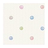 York Wallcoverings Friends Forever JE3517 Peace Sign Pre-pasted Wallpaper, Light Pastels [並行輸入品]
