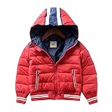 FYX 子ども ダウンジャケット ダウンベスト ダウンコート 中綿コート キッズ 防寒 フード付き アウター 男の子 冬 ボーイズ (100cm)