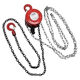 チェーンブロック チェーンホイスト 定格荷重約1.0t 約1000kg 標準揚程約2.5m 手動式 ズレ防止 ホイストチェーン クレーンフック フック 吊り上げ 荷揚げ 滑車 工場 倉庫 作業 建築 