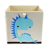 Canvas Storage Box NEWSTYLE Foldable Canvas Storage Bin 13 inch Toy Cube Bin Large Nursery and Toy O