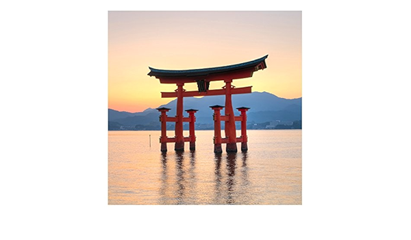 Amazon 不織布壁紙 鳥居at Itsukushima 壁画正方形壁紙壁壁画写真機能wall Art壁紙壁画寝室リビングルーム Hxw 132 28 X 132 28 Inch 壁紙