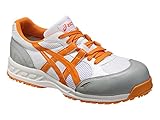 【ウィンジョブ®33L】　アシックス[ASICS]　作業用靴　【FIS33L】　カラー：ホワイト×オレンジ・サイズ：27.5