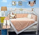 SOHO Peach Mini Roses Minky Chenille Crib Nursery Bedding Set 14 pcs by SoHo Designs