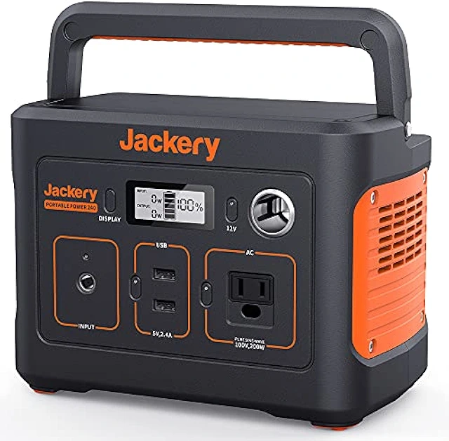 Jackery ポータブル電源 240 大容量67200mAh/240Wh 家庭アウトドア両用バックアップ電源 小型軽量 PSE認証済 純正弦波 三つの充電方法 AC(200W 瞬間最大400W)/DC/USB出力 車中泊 地震停電 防災グッズ 停電時に非常用電源 ソーラー充電 環境にやさしい 省電力