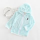日焼け止め服 子供 ベビー ジャケット パーカー 男の子 女の子 紫外線対策 UV 対策 冷房対策 長袖 超軽量 通気性 快適 お出かけ 旅行 通園 ストライプ 春 夏 ホワイト 6色から選べる（om