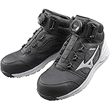 [ミズノ] ワークシューズ 安全靴 オールマイティ LSⅡ73M BOA メンズ ブラック×ホワイト 25.5 cm 3E