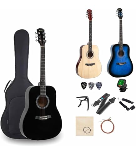 Amazon | 6文字列の40インチ女の子のためのアコースティックギター