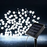 Solar String LightsVAGAVO Solar Outdoor 200 LED String Lights 72 ft Solar Powered Waterproof Cold Wh
