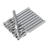 新しい到着10 ピース/セット ダブル フルート スパイラル cnc ルータービット彫刻切削工具3.175 × 22 ミリメートル 1/8高品質