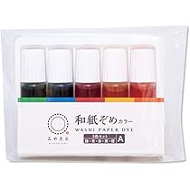 ランプ　9/150 和紙染色 Amazon.co.jp: 和紙染めカラー 5色 Aセット 9ml : ホビー
