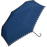 【2025】Wpc. 日傘 遮光星柄スカラップ ミニ ネイビー ≪遮光率100%/UVカット率100%/・UPF50+/遮熱/晴雨兼用≫ 折りたたみ傘 通勤 通学 旅行 オシャレ 可愛い 女性 レディース 801-17994-102