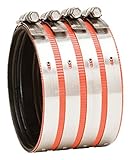 Everflow 15400CS 4" Heavy Duty, Husky Type, No-Hub Coupling With Colored Shield [並行輸入品]