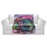 ブランケットウルトラソフトFuzzy 4サイズ！DIANOCHEデザインからby Dean RussoパープルExcitement Great Dane Dog Home Decor Unique D