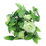 壁掛け インテリア アンティーク 雑貨 造花 人工 フェイク 壁掛 グリーン 緑 植物 吊り人工の偽のバラの花 緑の葉 花輪 ホーム飾り用　結婚式用　ライトグリーン