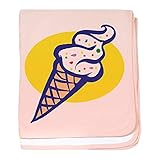 CafePress – IceクリームCone – スーパーソフトベビー毛布、新生児おくるみ ピンク 06703389696832E