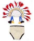 (スマイル ワキキ)Smile YKK 赤ちゃん ベビー 着ぐるみ ニット帽子 服 コスチューム 寝相アート 新生児 記念写真 出産祝い 鳥の羽付きの帽子 おむつカバーパンツ2点セットベージュ