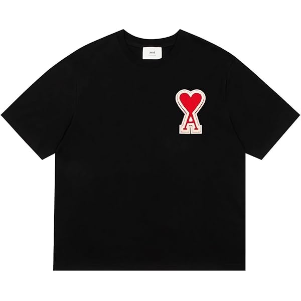Amazon.co.jp: A ハート Mi アミtシャツ男女兼用文字A刺繍