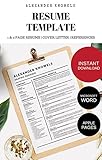Alexander Knowels Resume CV Template for Microsoft Word and Apple Pages: INSTANT DOWNLOAD (Stand Out Shop Resume Templates Book 1) (English Edition)