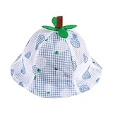 Lieteuy 子供 幼児 赤ちゃん 帽子 夏 キッズ フルーツプリント パターン バケット帽子 ヘルメット バケットキャップ Sunhat (ブルー)