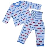 ボーイズ|ベビー|パジャマ[enfant pur]腹巻付ロールアップ袖|長袖パジャマ上下セット|車柄ロールアップ袖 パジャマ|男の子|男児 95cm SX-サックス