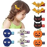 Play Tailor 　カボチャ　リボンヘアピン スカル　コウモリハロウィン　お祭り　髪飾り　キッズ　ヘアクリップ　10点セット