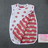 ベビー パジャマ ふわふわ コットン 柔らかい 綿 ボタン開閉式スリーパー オーガニックコットン 60 cm レッドイチゴ