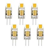Rayhoo 6pcs Set G4 2W COB LED Warm White Light Lamps AC/DC 12V Non-dimmable Equivalent to 15W T3 Hal