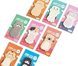 moin moin 付箋 ふせん メモ わーい！ ポーズの 猫 ねこ 7種セット 240枚 / ロシアンブルー アメリカンショートヘア 三毛猫 など 2401po123